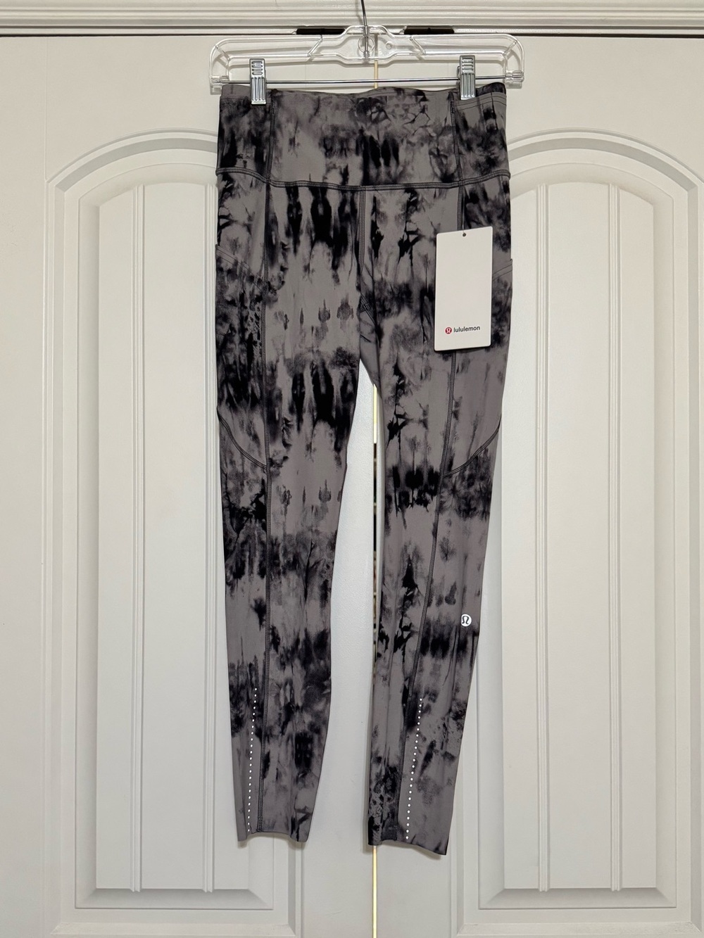 Lululemon Fast and Free Tight II 25" *Game Day* Dark Chrome Black Multi Size 6